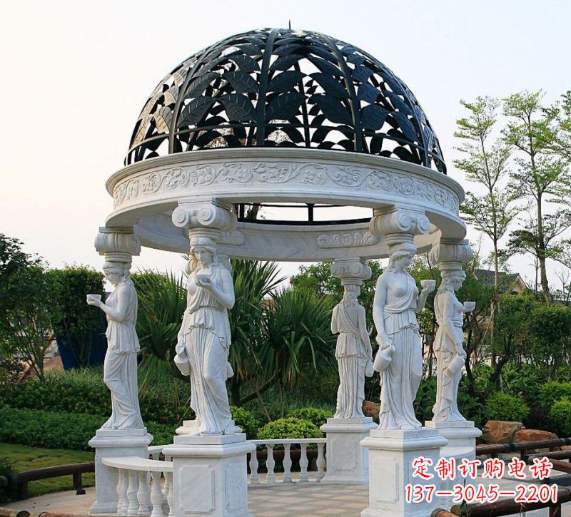 大同公园西方人物欧式凉亭石雕