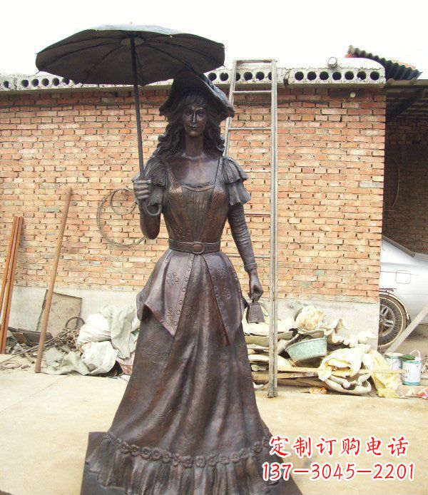 大同公园西洋美女人物铜雕