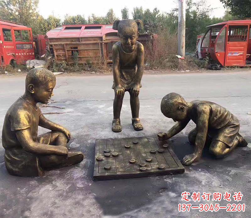 大同铜雕“童年梦想”儿童雕塑