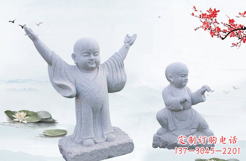 大同中领雕塑精美的和尚石雕