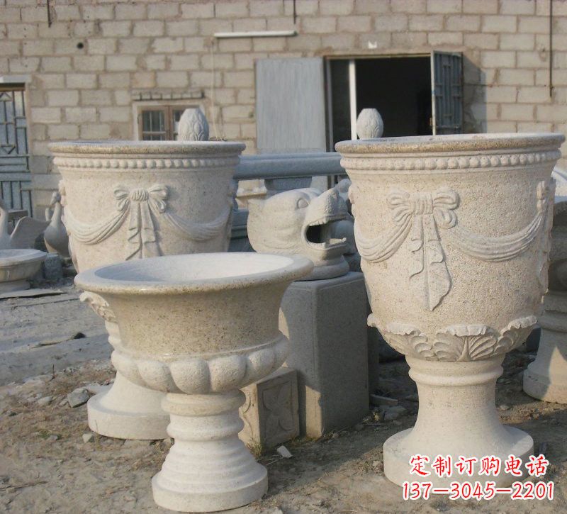 大同公园小区欧式花盆石雕