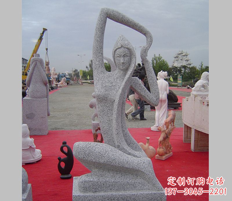 大同中领雕塑定制精美瑜伽美女雕塑