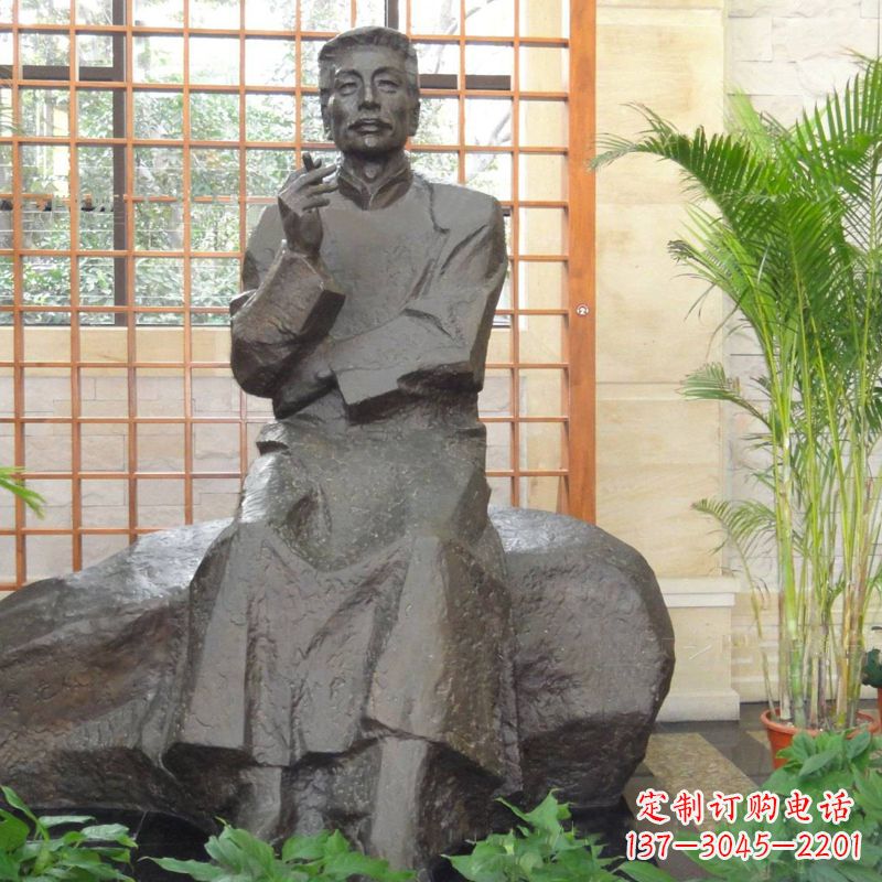 大同中领雕塑|传承历史文化的鲁迅铜雕像