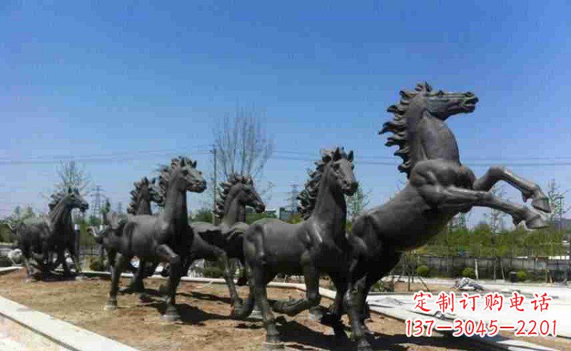 大同公园铸铜马奔马铜雕