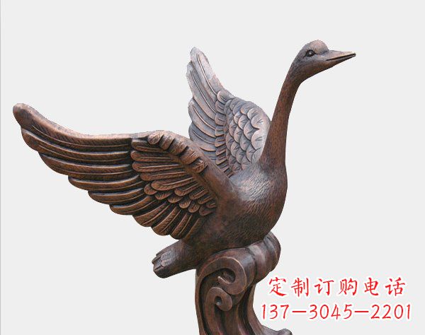 大同公园铸铜天鹅动物铜雕