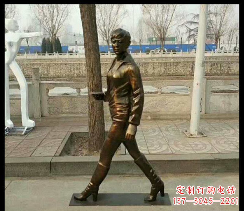 大同中领雕塑为您打造优雅铜女孩雕像