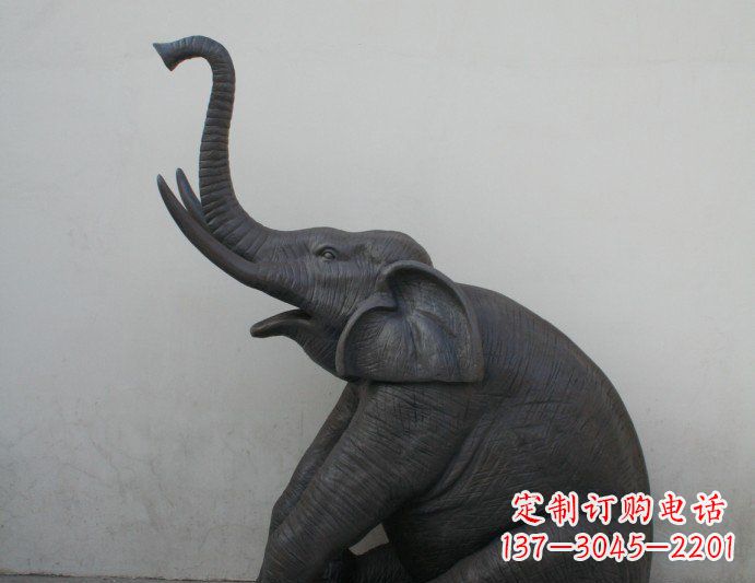 大同铜雕大象喷水动物塑像