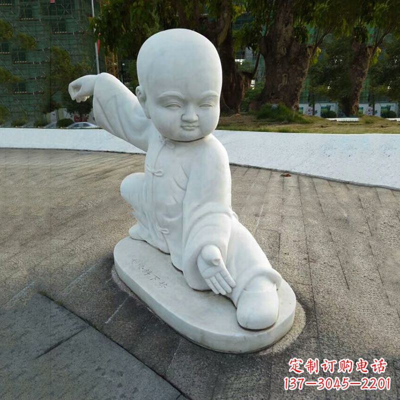 大同瑞士艺术家精美制作的和尚汉白玉石雕塑