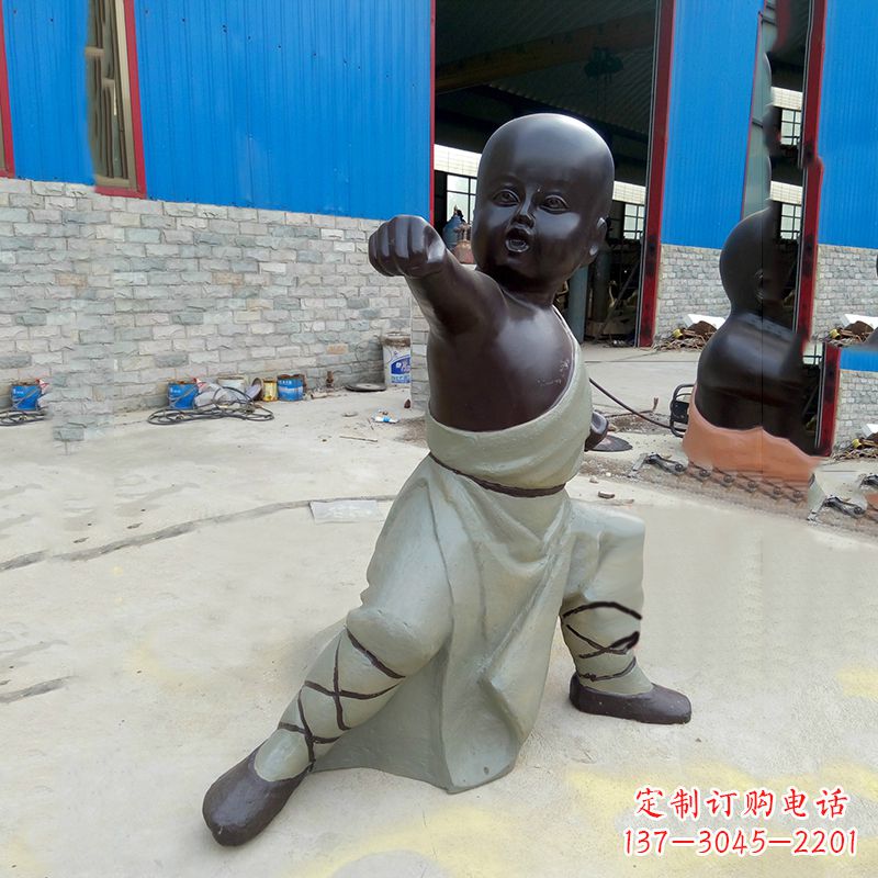 大同功夫和尚铜雕塑