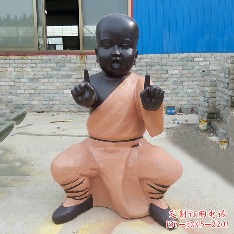 大同功夫小和尚铜雕