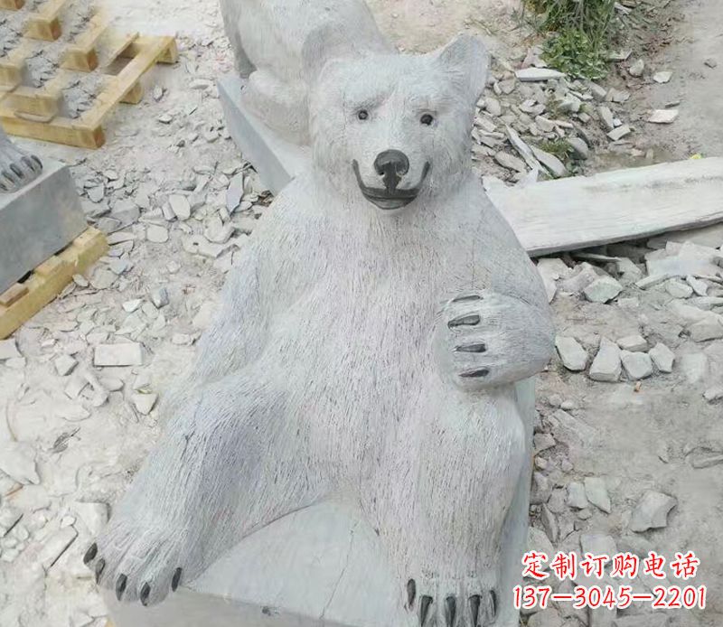 大同精美狗熊石雕