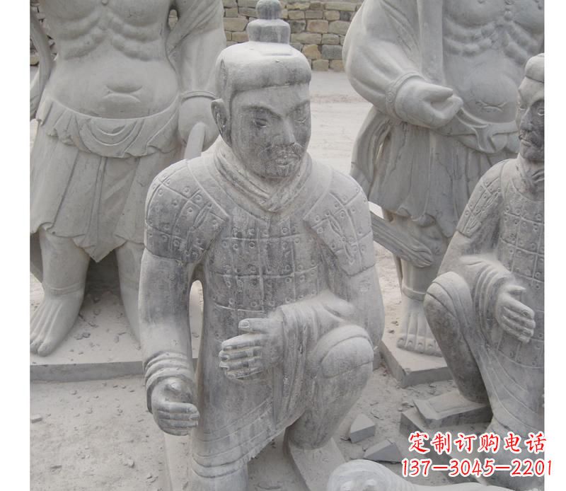 大同古代兵马俑石雕