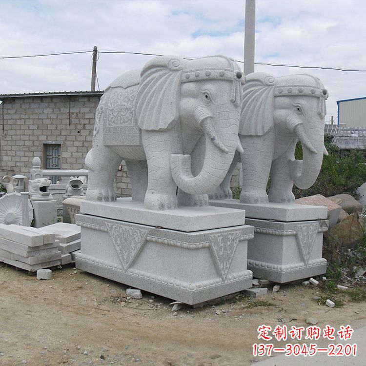 大同古典大象石雕--融入古典文化的精美艺术品