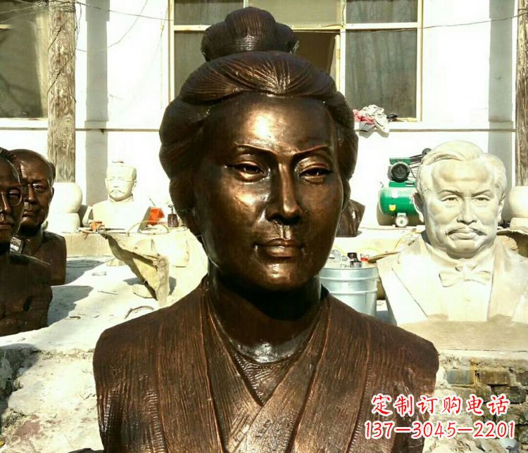 大同传承经典,精美雕塑李清照胸像铜雕