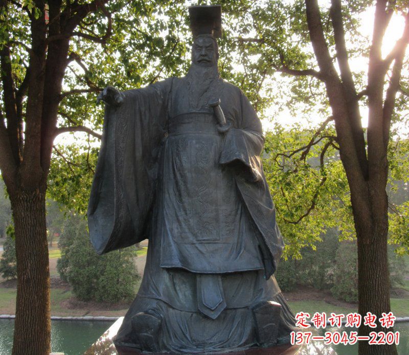 大同古代皇帝刘邦铜雕