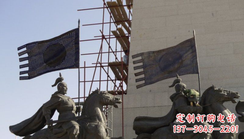 大同古代将军景区铜雕