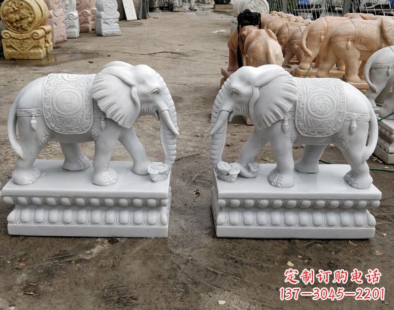 大同传统古老工艺大象雕塑