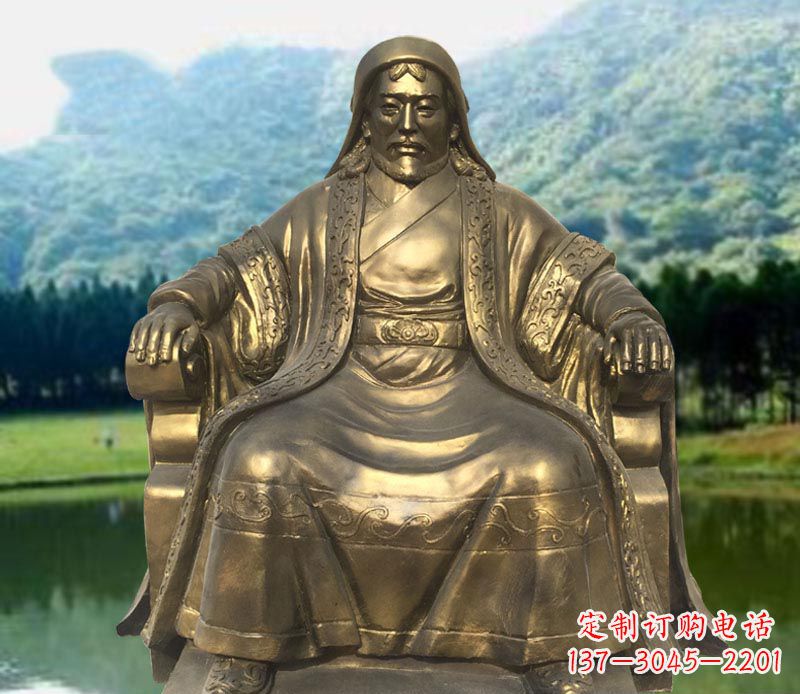 大同中领雕塑致敬成吉思汗铜雕