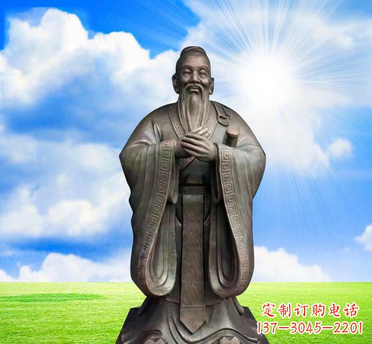 大同孔子铜雕,传承传统文化的艺术鉴赏