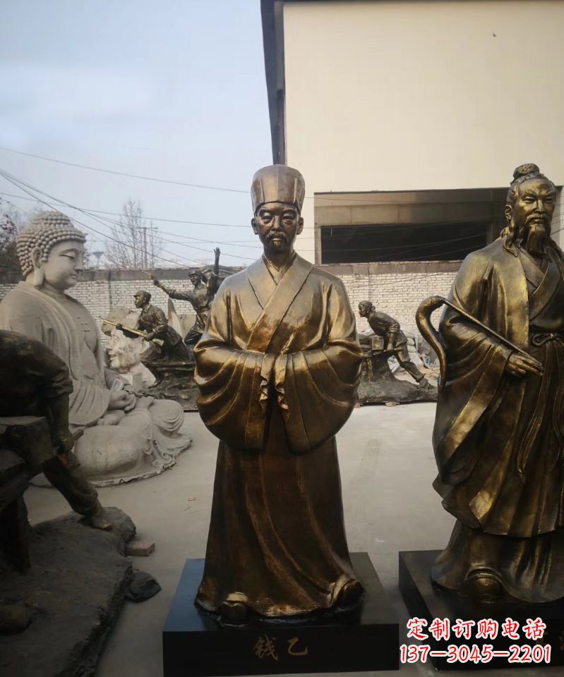大同古代名人精美铜雕