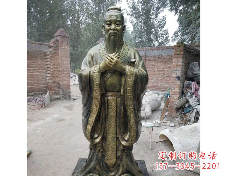 大同古代名人先师孔子铜雕