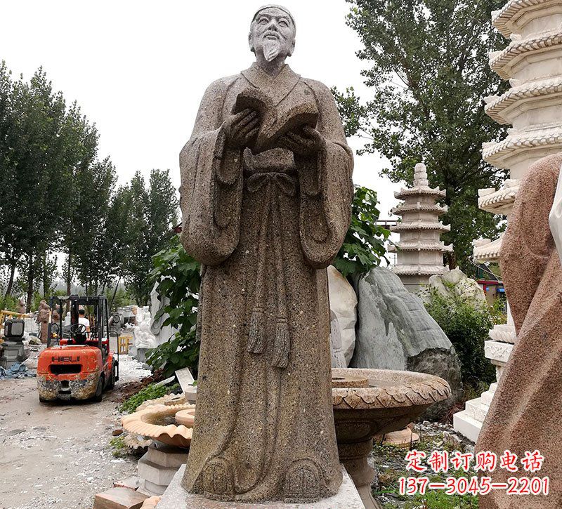 大同中领雕塑--李时珍石雕定制