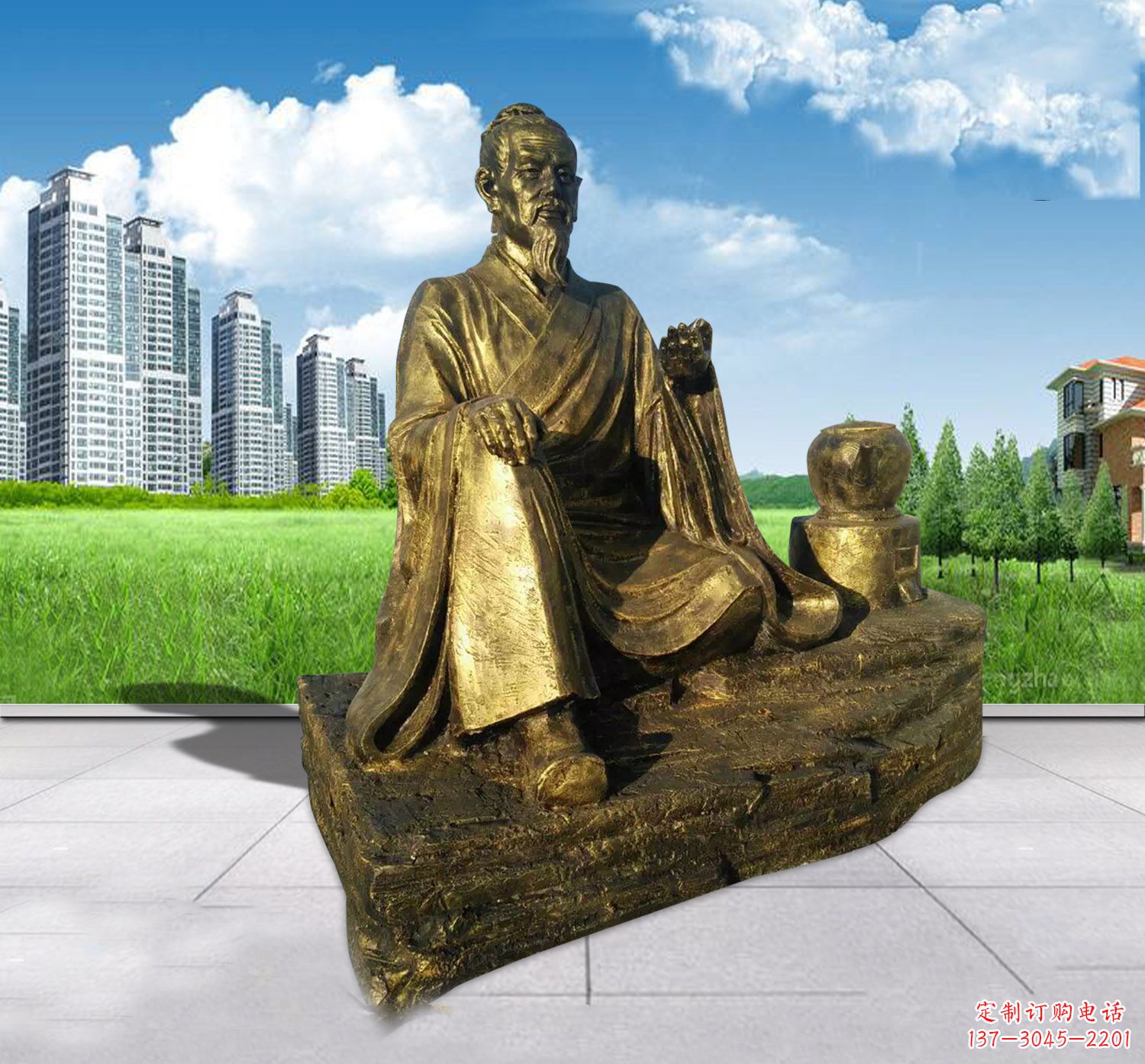 大同匠心独运——中领雕塑张仲景铜雕
