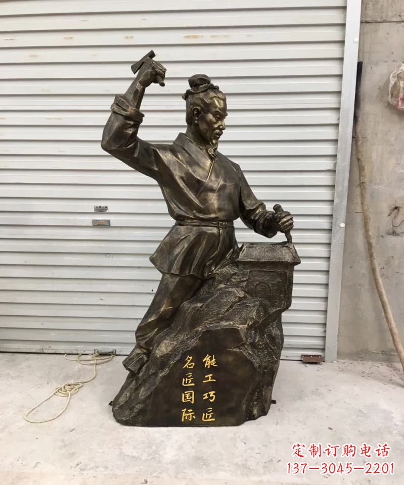 大同还原古代巧匠——鲁班雕塑