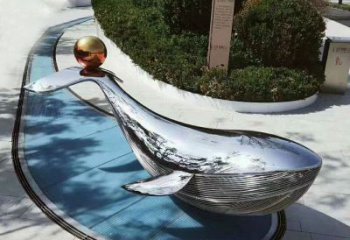 大同大型不锈钢镜面鲸鱼景观雕塑摆件