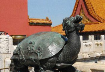 大同精美铜雕龙龟，给你公园独特色彩