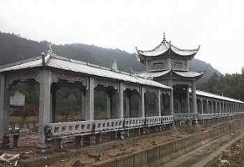 大同中领雕塑定制精美的公园石雕亭子长廊