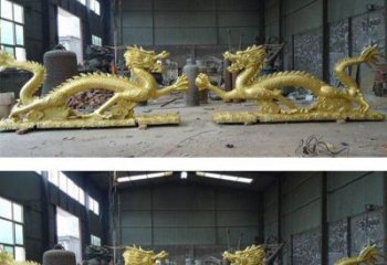 大同古典传统双龙戏珠铜雕塑