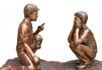 大同专业定制小品铜雕-尊贵的雕塑男孩
