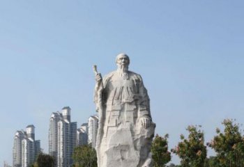 大同具有历史意义的画家齐白石汉白玉雕像