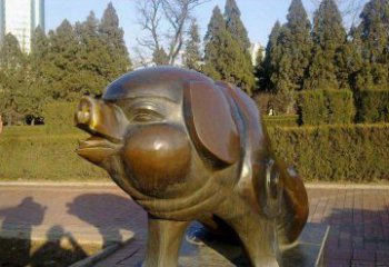 大同定制公园猪铜雕