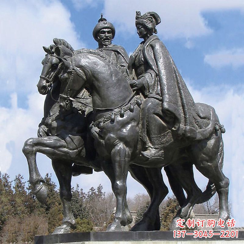 大同古代风采:王昭君骑马雕塑