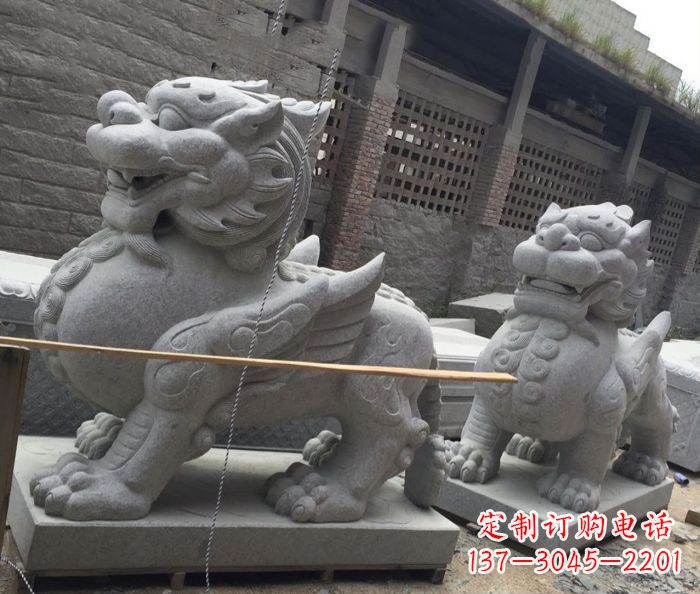 大同古代神兽大理石貔貅石雕