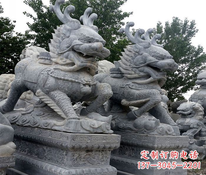 大同古典精美麒麟雕塑