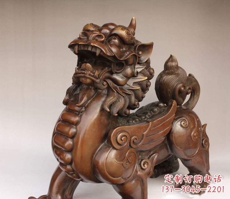 大同古代神兽貔貅铜雕