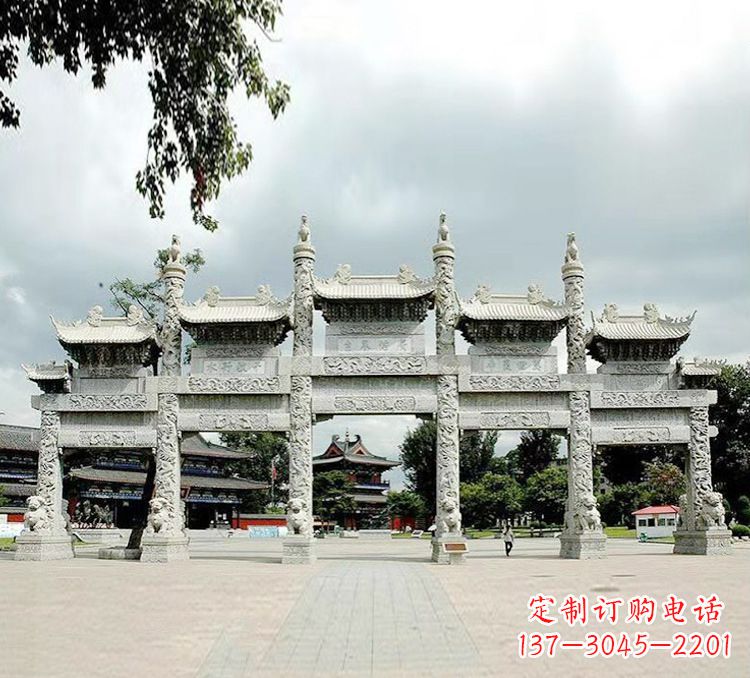 大同古代石牌坊雕塑
