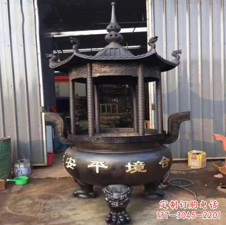 大同精美古代铜香炉雕塑,成就您的家庭情调