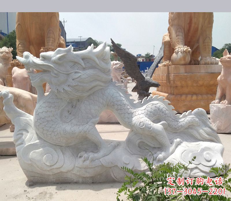 大同古代镇宅动物龙石雕
