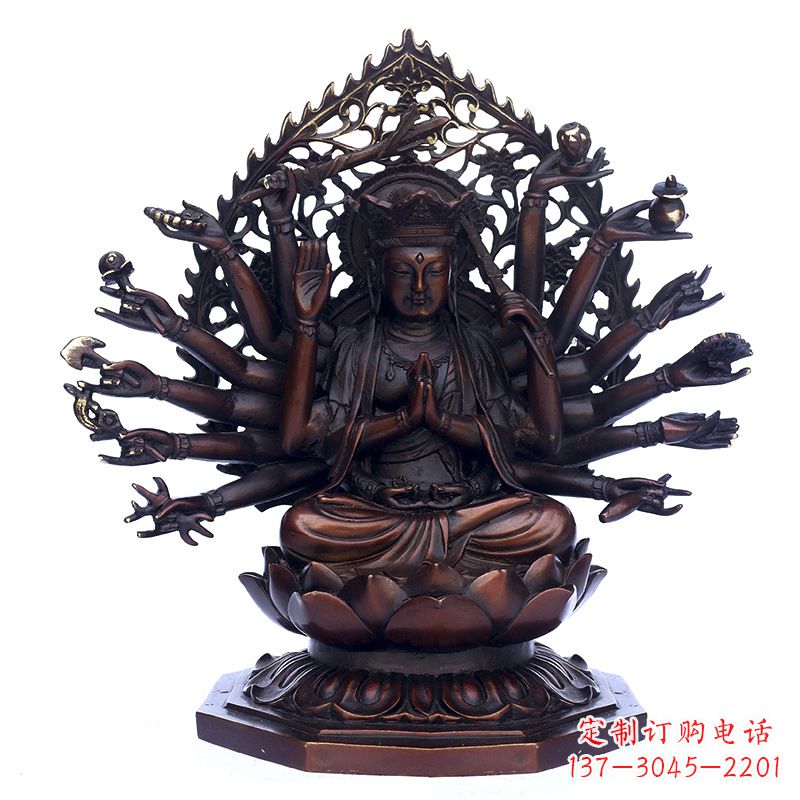 大同精致古铜观音雕塑