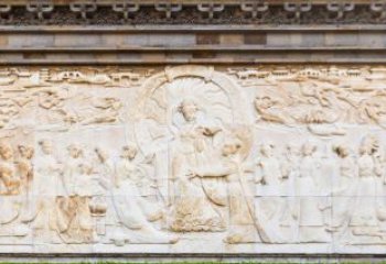 大同中领雕塑：古代人物石浮雕影壁
