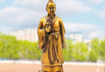 大同古代神医纯铜扁鹊雕像