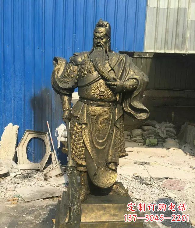 大同精美雕刻的关公铜雕