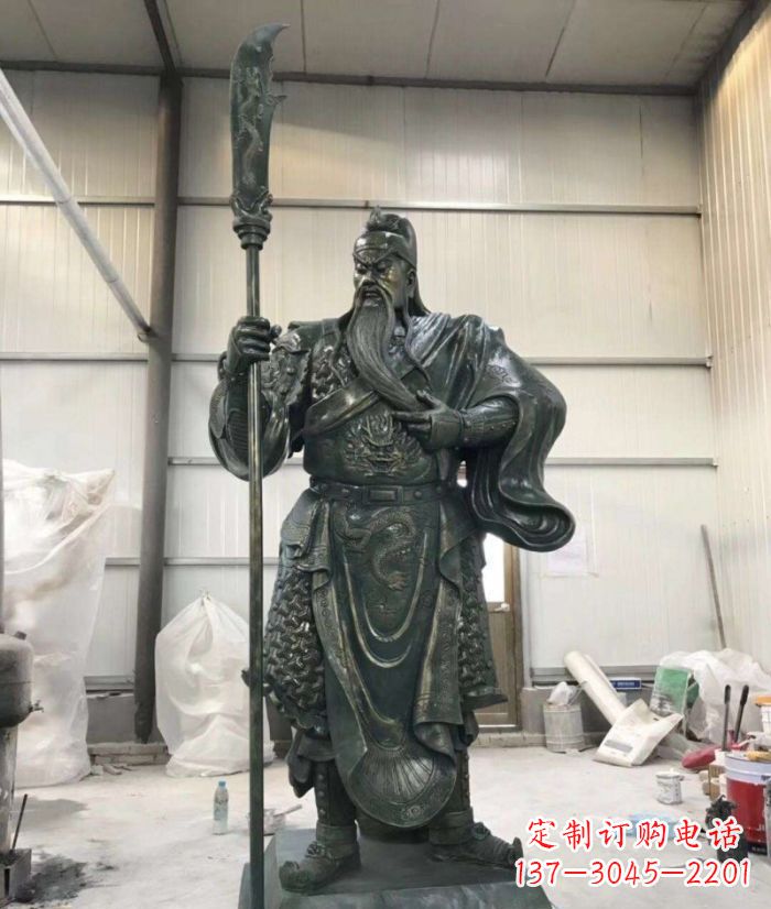 大同正宗唐朝关公铜雕艺术品