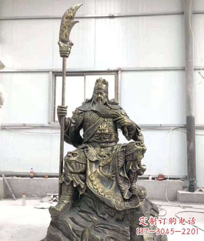 大同关公人物铜雕 (3)