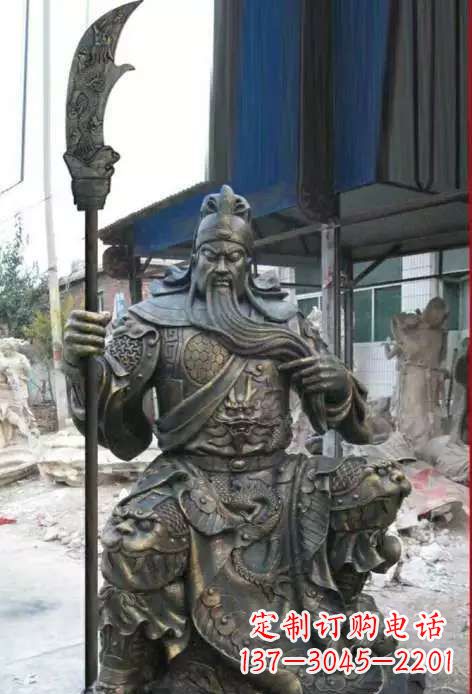 大同古典风格关公铜雕塑