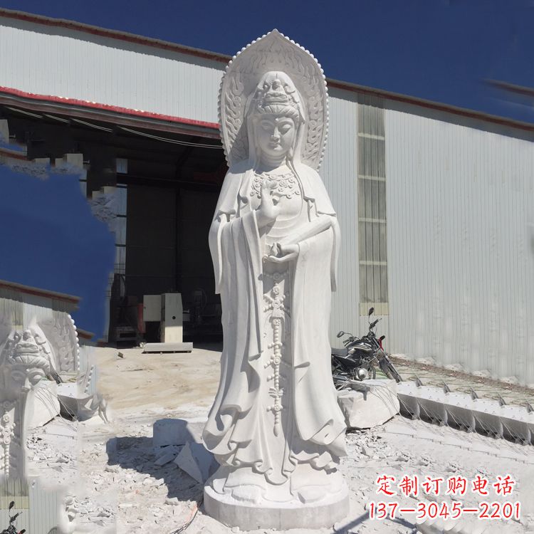 大同观音大理石雕塑,让你的家居更具仪式感
